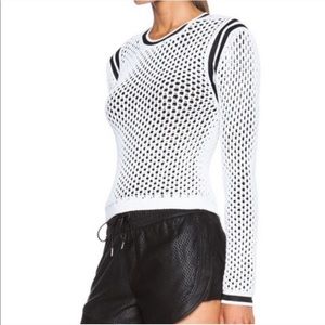 Super Soft White Helmet Lang Sweater